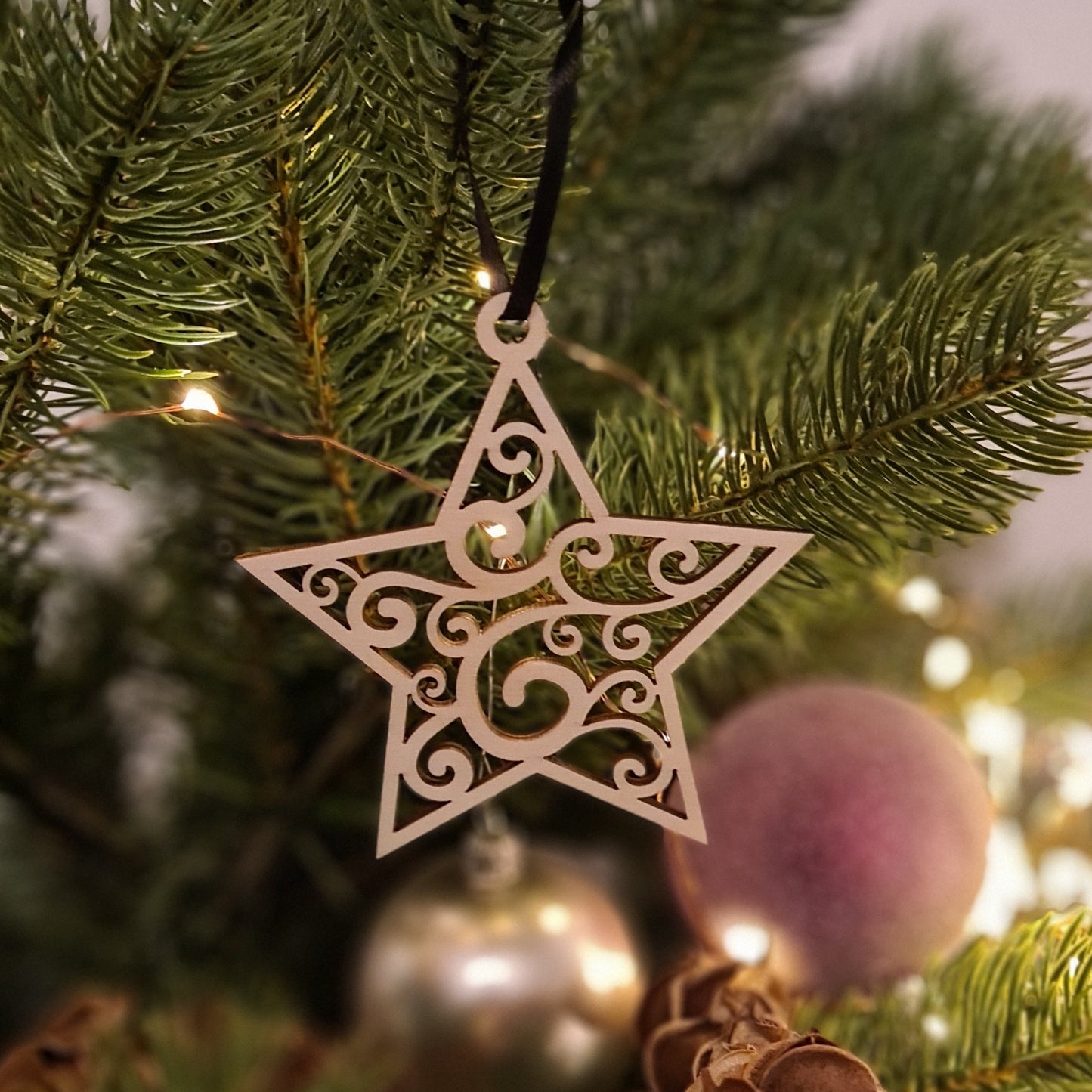 Kerstversiering "Twinkling Stars" - set van 5