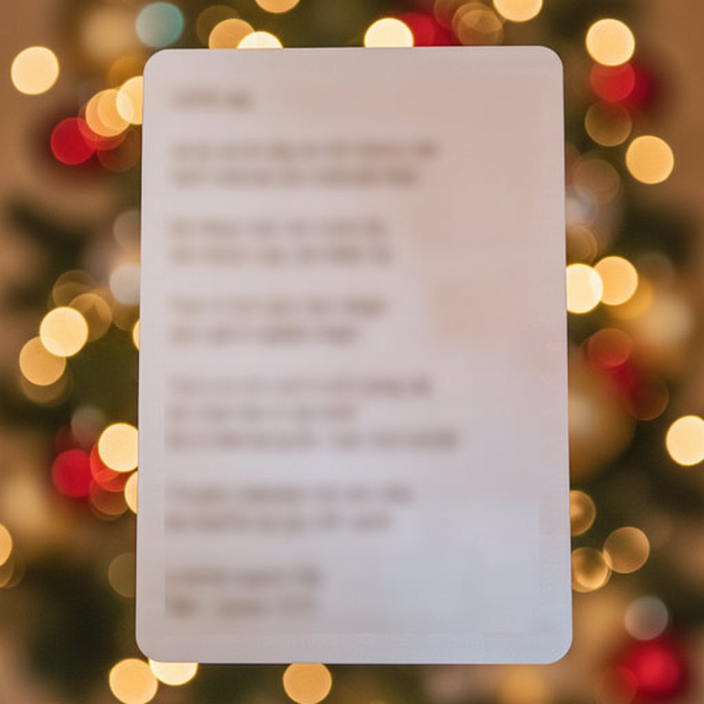 Houten nieuwjaarsbrief - eigen ontwerp