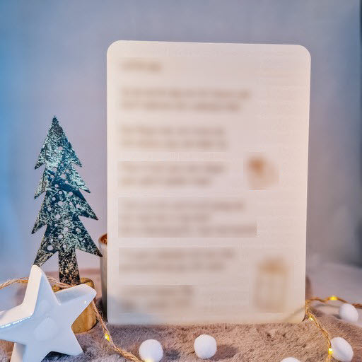 Houten nieuwjaarsbrief - eigen ontwerp