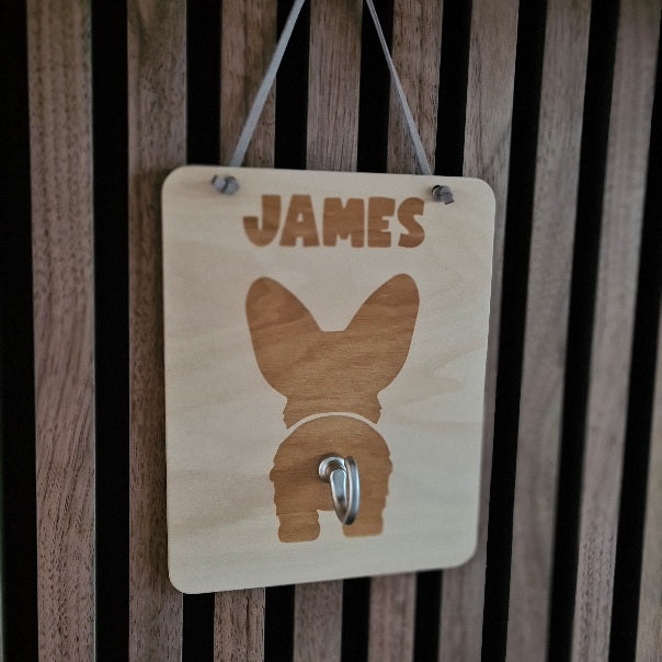 Kapstok voor hondenriem met naam