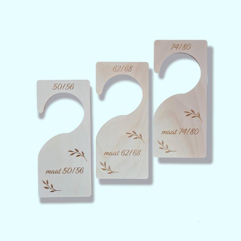 Houten maathangers - set van 3