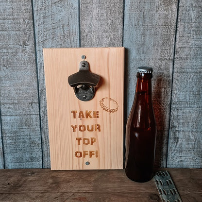 Gepersonaliseerde flesopener muur