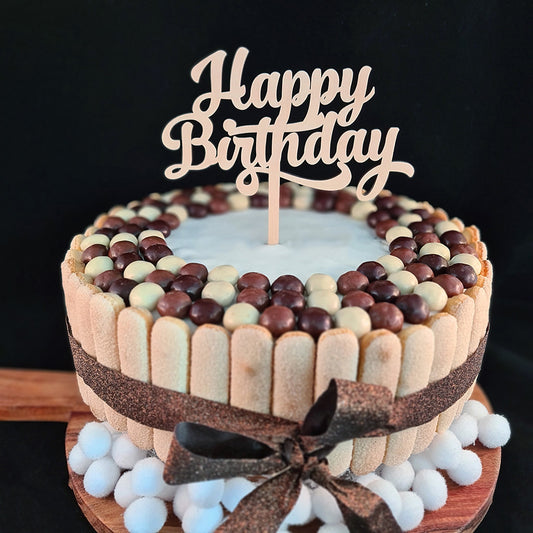 Taarttopper "Happy birthday"