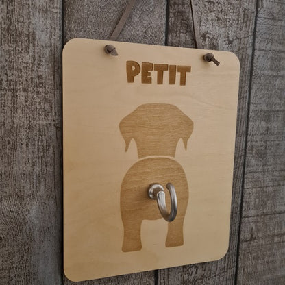 Kapstok voor hondenriem met naam