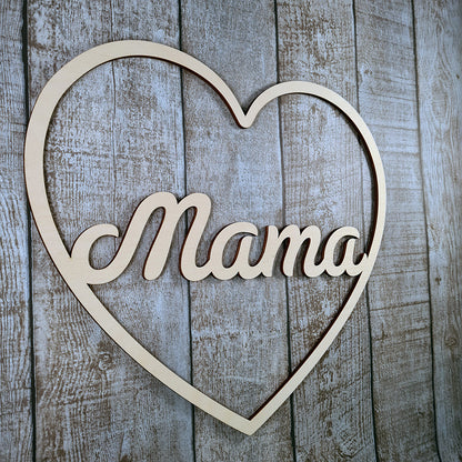Naam in hart "Mama"
