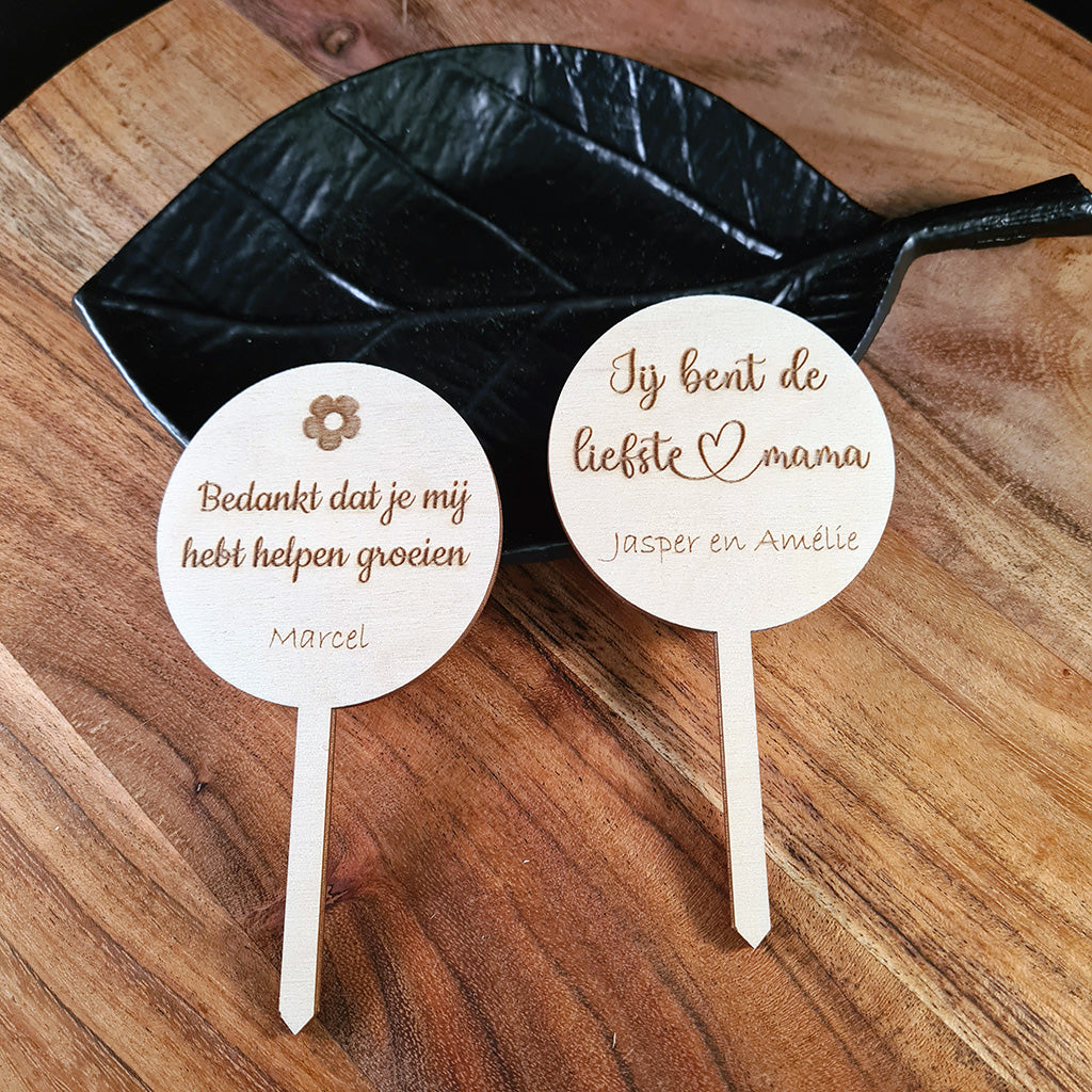 Plantenprikker met naam